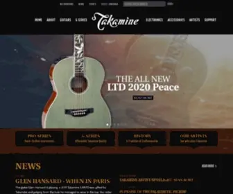 Takamine.com(Takamine Guitars Worldwide) Screenshot