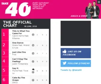 Take40.com(Top 40 Countdown Australia) Screenshot