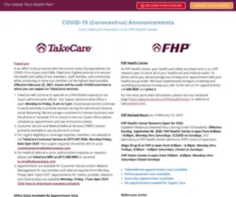 Takecareasia.com(TakeCare Insurance and FHP Health Center) Screenshot