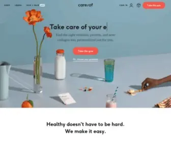 Takecareof.com(Personalized Daily Vitamin Packs) Screenshot