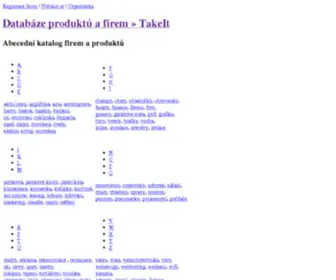 Takeit.cz(Databáze produktů a firem) Screenshot