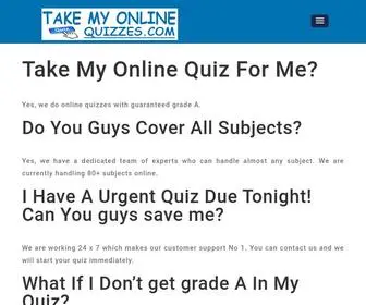 Takemyonlinequizzes.com(Take My Online Quiz For Me) Screenshot