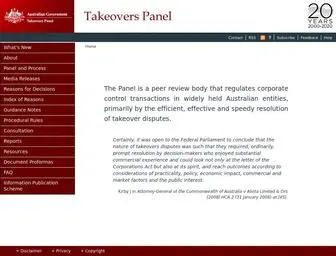 Takeovers.gov.au(The Takeovers Panel) Screenshot