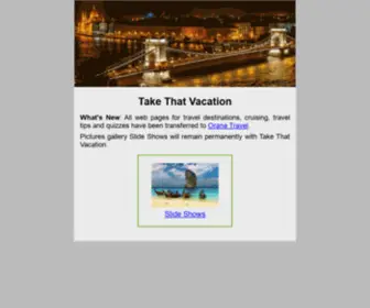 Takethatvacation.com(Travel Slide Shows) Screenshot