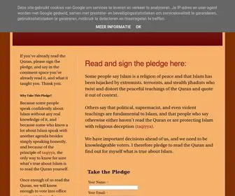 Takethepledgereadthequran.com(Take the Pledge) Screenshot