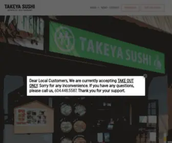 Takeyasushi.ca(Takeya Sushi) Screenshot