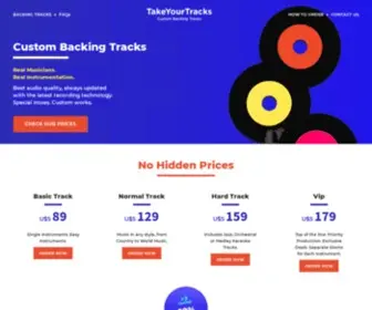 Takeyourtracks.com(Custom Backing tracks) Screenshot