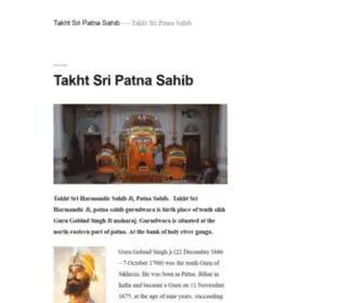 Takhtsripatnasahib.com(Takht Sri Patna Sahib) Screenshot