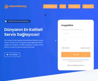 Takipcinizbizden.com(Sosyal medya bayilik paneli) Screenshot