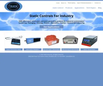 Takk.com(Static Controls For Industry Static Controls For Industry) Screenshot