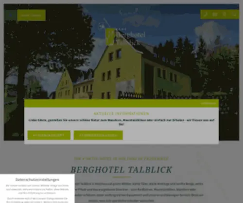 Talblick.de(Berghotel Talblick in Holzhau) Screenshot