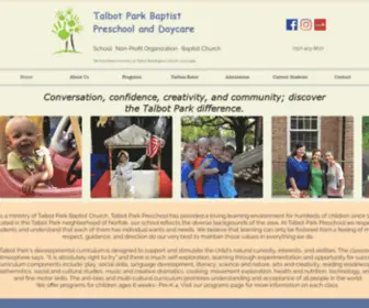 Talbotparkpreschool.org(About Us) Screenshot