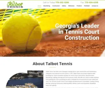 Talbottennis.com(Tennis Court Contractors in Georgia & South Carolina) Screenshot