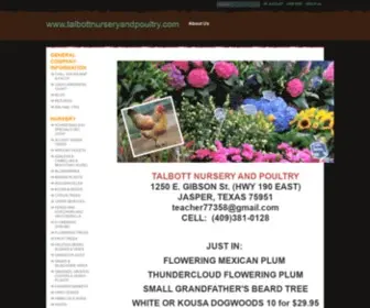 Talbottnurseryandpoultry.com(Talbott Garden Nursery) Screenshot