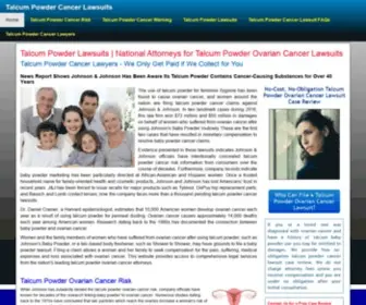 Talcumpowdercancerlawsuit.com(Women who use baby powder for perineal dusting have a higher risk of developing ovarian cancer) Screenshot