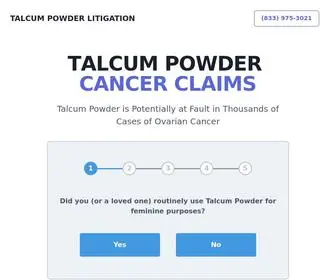 Talcumpowderlitigation.com(Talcum Powder) Screenshot