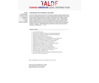 Taldf.org(TURKISH AMERICAN LEGAL DEFENSE FUND) Screenshot