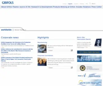 Talecris.com(GRIFOLS) Screenshot