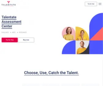 Talentate.com(Talentate Assessment Center) Screenshot