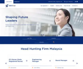 Talenthouz.com(Headhunting firm) Screenshot