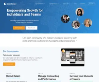 Talentoday.com(World's largest personality data and people management platform) Screenshot