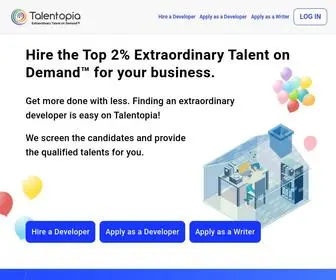 Talentopia.com(Get more done with less. Finding an extraordinary developer) Screenshot