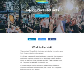 Talentpoolhelsinki.fi(Talent Pool Helsinki) Screenshot