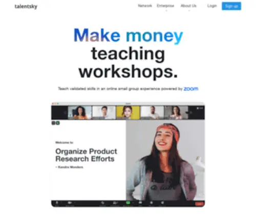Talentsky.com(The skill sharing network) Screenshot