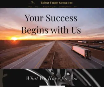 Talenttargetgroup.com(Trucking Training) Screenshot