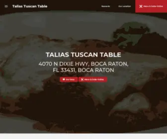 Taliastablebocaraton.com(My Restaurant) Screenshot