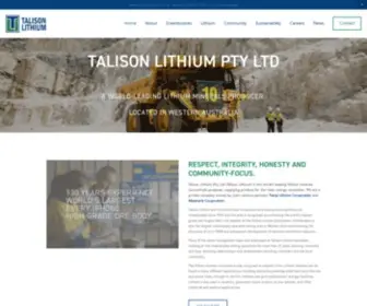 Talisonlithium.com(Talison Lithium) Screenshot