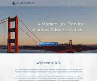 Talispartners.com(Startup Lawyers & Strategic Advisors) Screenshot