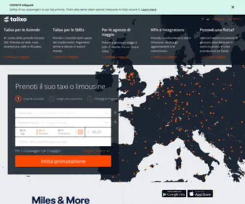 Talixo.it(Prenota il tuo Taxi o la tua Limousine online) Screenshot