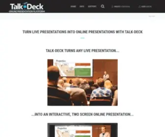 Talk-Deck.com(Free online presentation platform from Talk) Screenshot