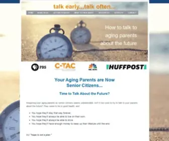 Talk-Early-Talk-Often.com(Your Aging Parents are Now Senior Citizens) Screenshot