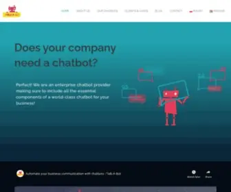 Talkabot.net(Chatbot solutions for the B2B sector) Screenshot