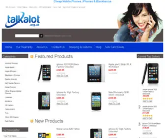 Talkalot.org.uk(Cheap Mobile Phones) Screenshot