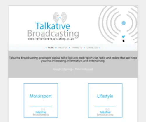 Talkativebroadcasting.co.uk(Talkativebroadcasting) Screenshot