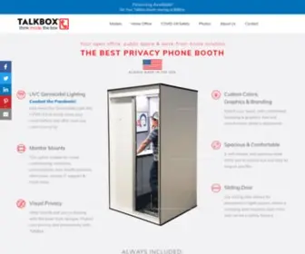 Talkboxbooth.com(Phone Booths for Open Office Privacy) Screenshot