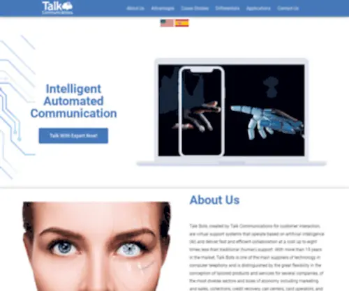 Talkcorporation.com(Smart Automated Communication for Companies) Screenshot