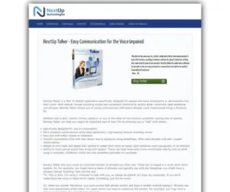 Talkforme.com(NextUp Talker Text to Speech Software for People Who Have Lost Their Voice) Screenshot