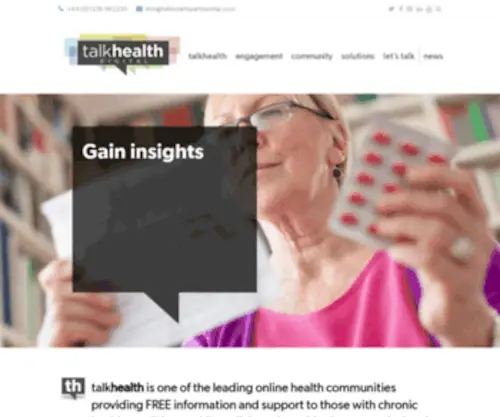 Talkhealthdigital.com(Talkhealth is a digital healthcare and market research company specialising in patient engagement and experience) Screenshot
