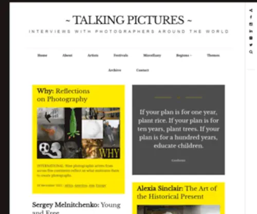 Talking-Pictures.net.au(Interviews with photographers around the world) Screenshot