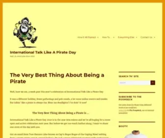 Talklikeapirate.com(The Official site for International Talk Like A Pirate Day) Screenshot