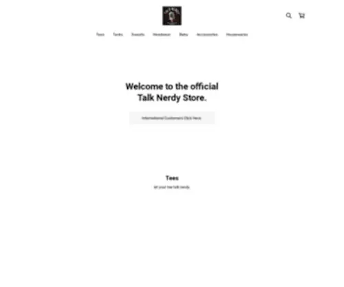 Talknerdymerch.com(Talk Nerdy) Screenshot
