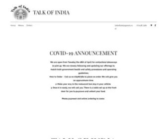 Talkofindia.co.nz(Indian Restaurant) Screenshot