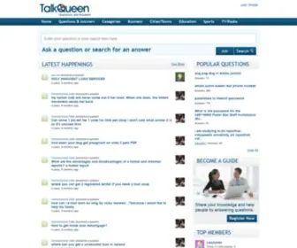 Talkqueen.com(Ask Questions & Get Answers Online For Free) Screenshot