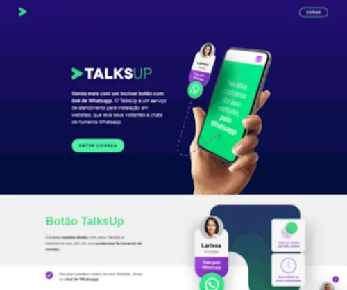 Talksup.com.br(Venda mais com incrível botão com link de Whatsapp) Screenshot