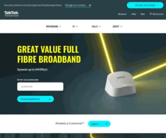TalkTalk.co.uk(Great Value Broadband Provider) Screenshot