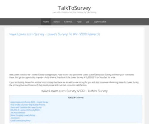 Talktosurvey.com(Talktosurvey) Screenshot